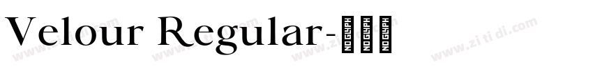 Velour Regular字体转换